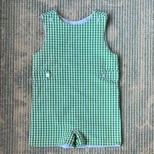 Little English Green Gingham Jon jon